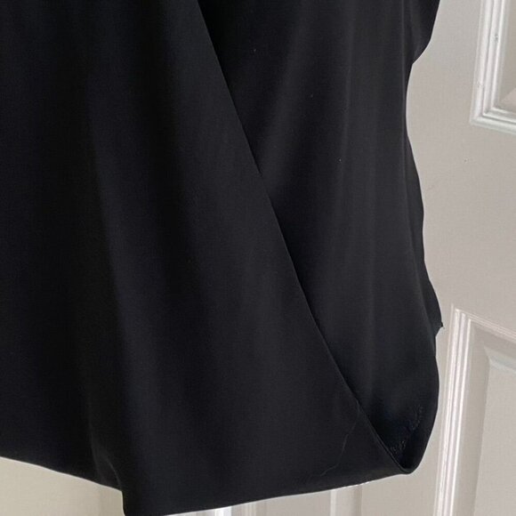 Madison & Berkeley Drape Crossover V-Neck Halter Cami Top Size Large Black - Picture 3 of 9